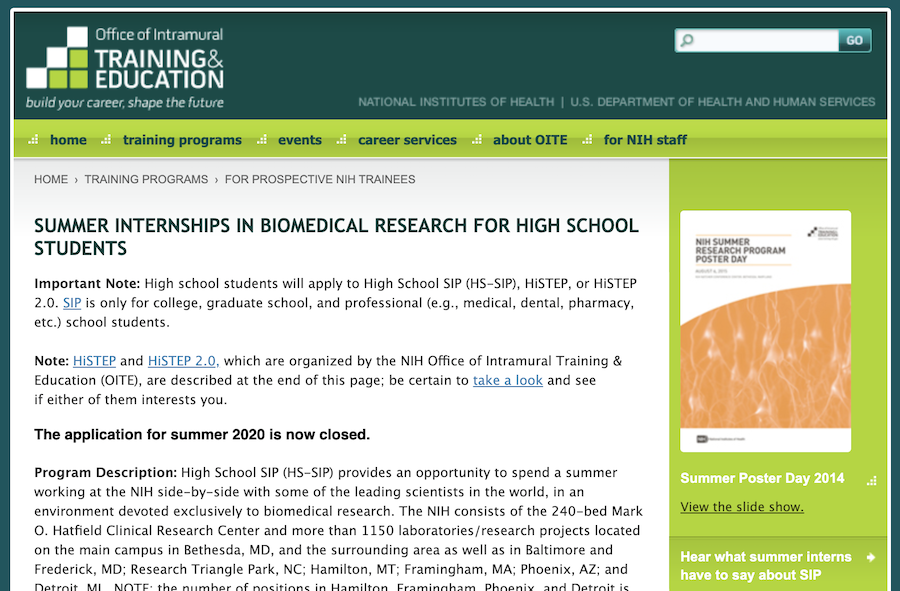 ivy league research opportunities for high school students