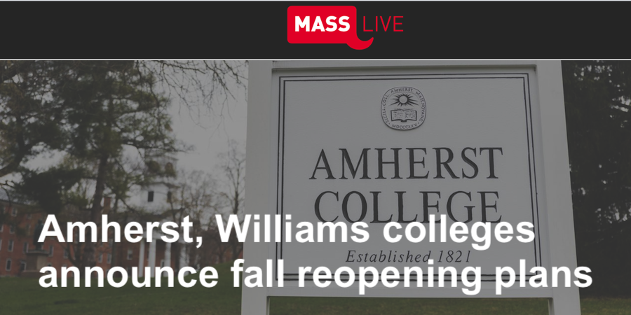 Amherst Williams 大學秋季開課