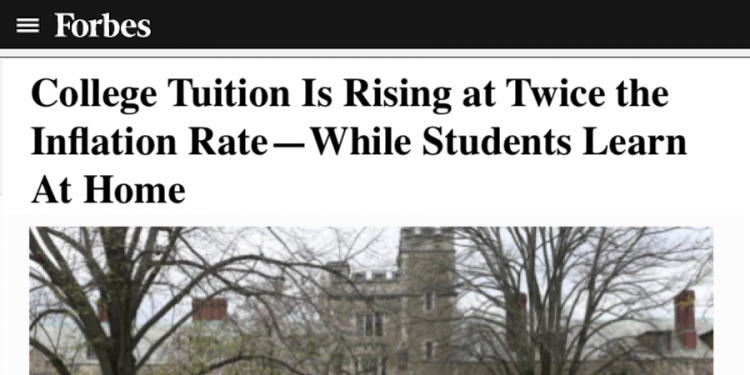 美國大學學費增漲