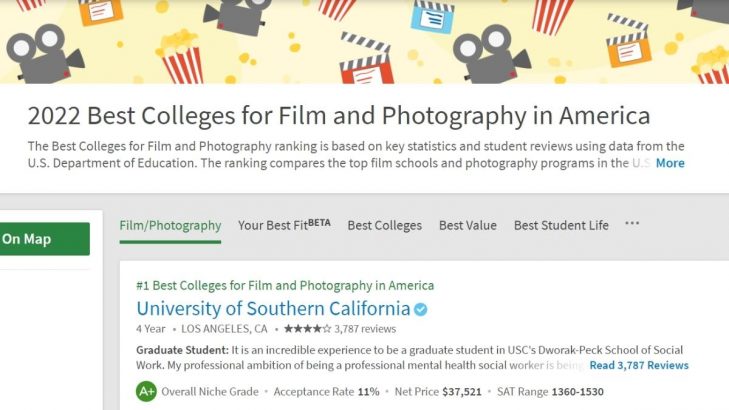美國電影及攝影系大學推薦