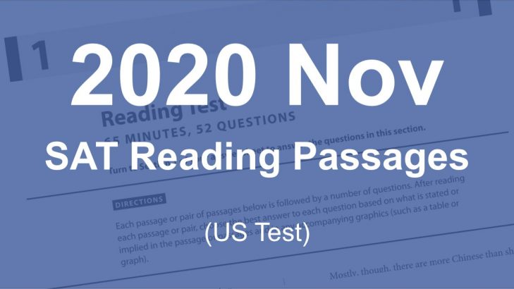 202011 SAT Reading Passages