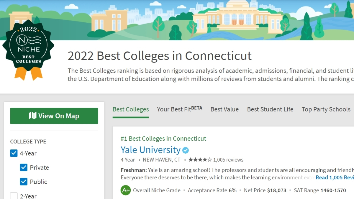 2022 TOP 10 康乃狄克州大學推薦| Ivy-Way留學部落格| 最即時、完整的美國大學升學資訊