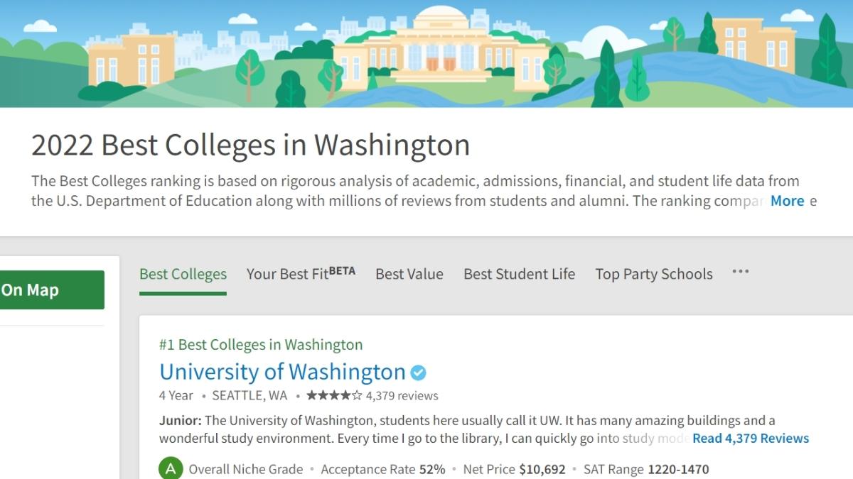 2022 TOP 15 華盛頓州大學推薦| Ivy-Way留學部落格| 最即時、完整的美國大學升學資訊