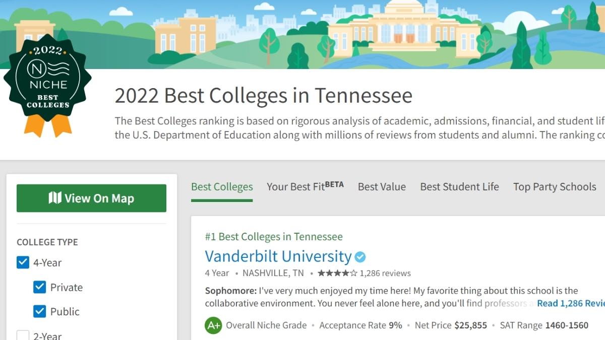 2022 TOP 10 田納西州大學推薦| Ivy-Way留學部落格| 最即時、完整的美國大學升學資訊