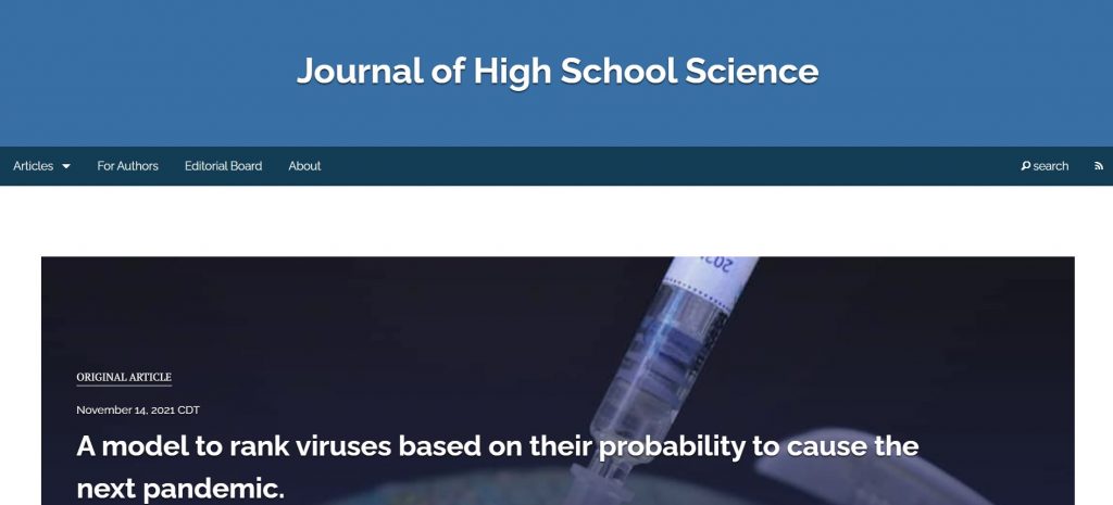Journal of High School Science