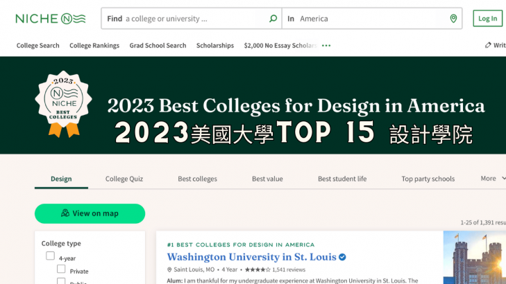 2023美國設計學院排名