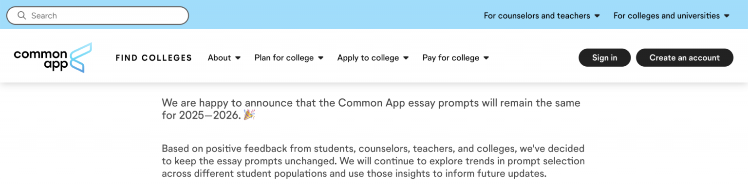 2025-2026 Common App 共同大學申請表文書題目出爐！ | Ivy-Way留學部落格 | 最即時、完整的美國大學升學資訊