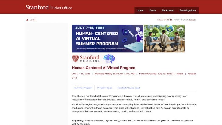 史丹佛暑期線上課程 Stanford Human-Centered AI Virtual Program