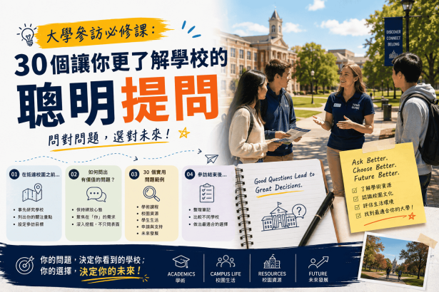 大學參訪必修課：30個讓你更了解學校的聰明提問