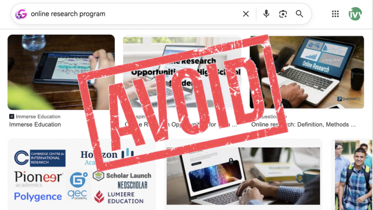 avoid online research programs
