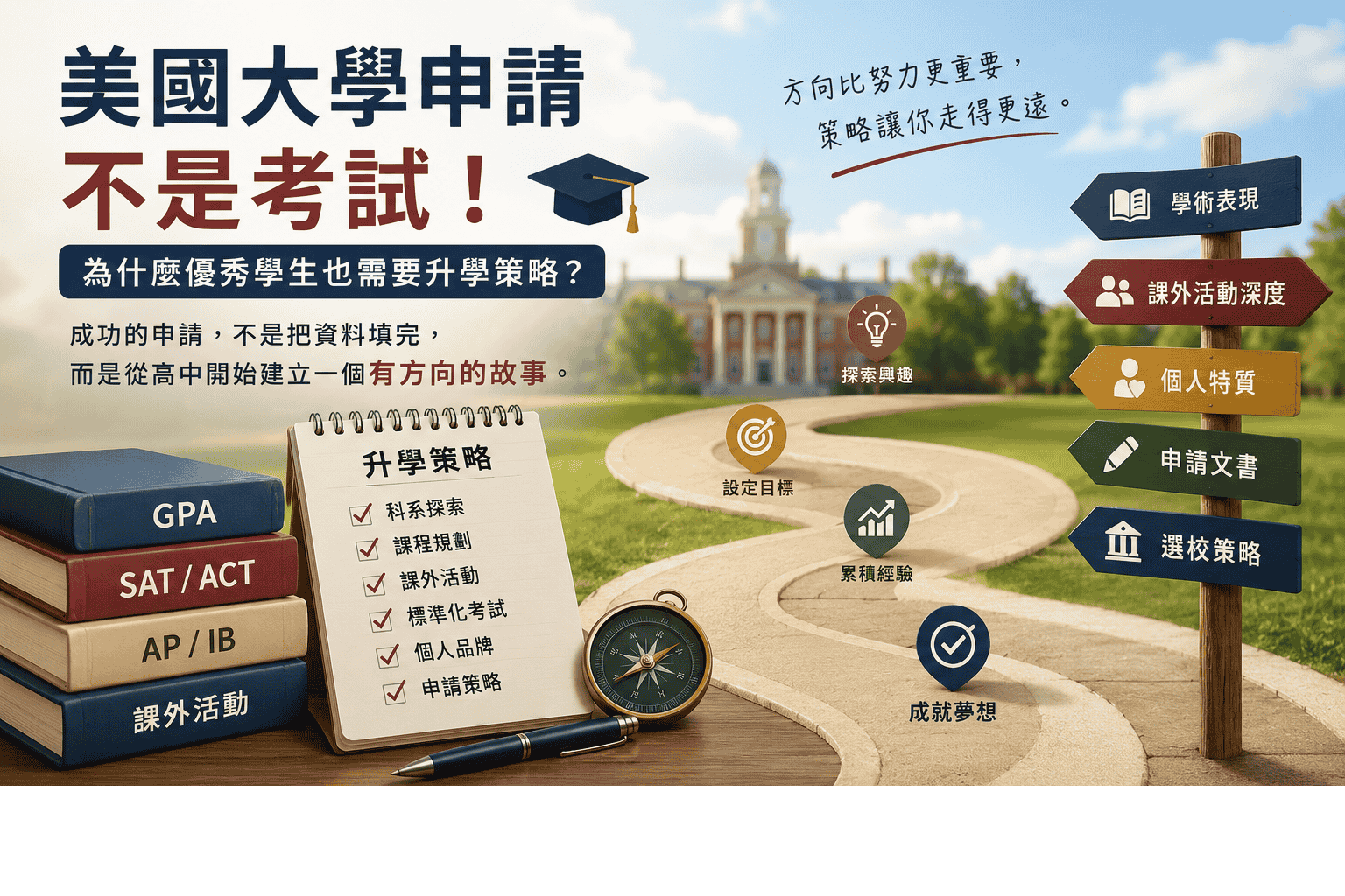 美國大學申請不是考試：為什麼優秀學生，也需要升學策略？