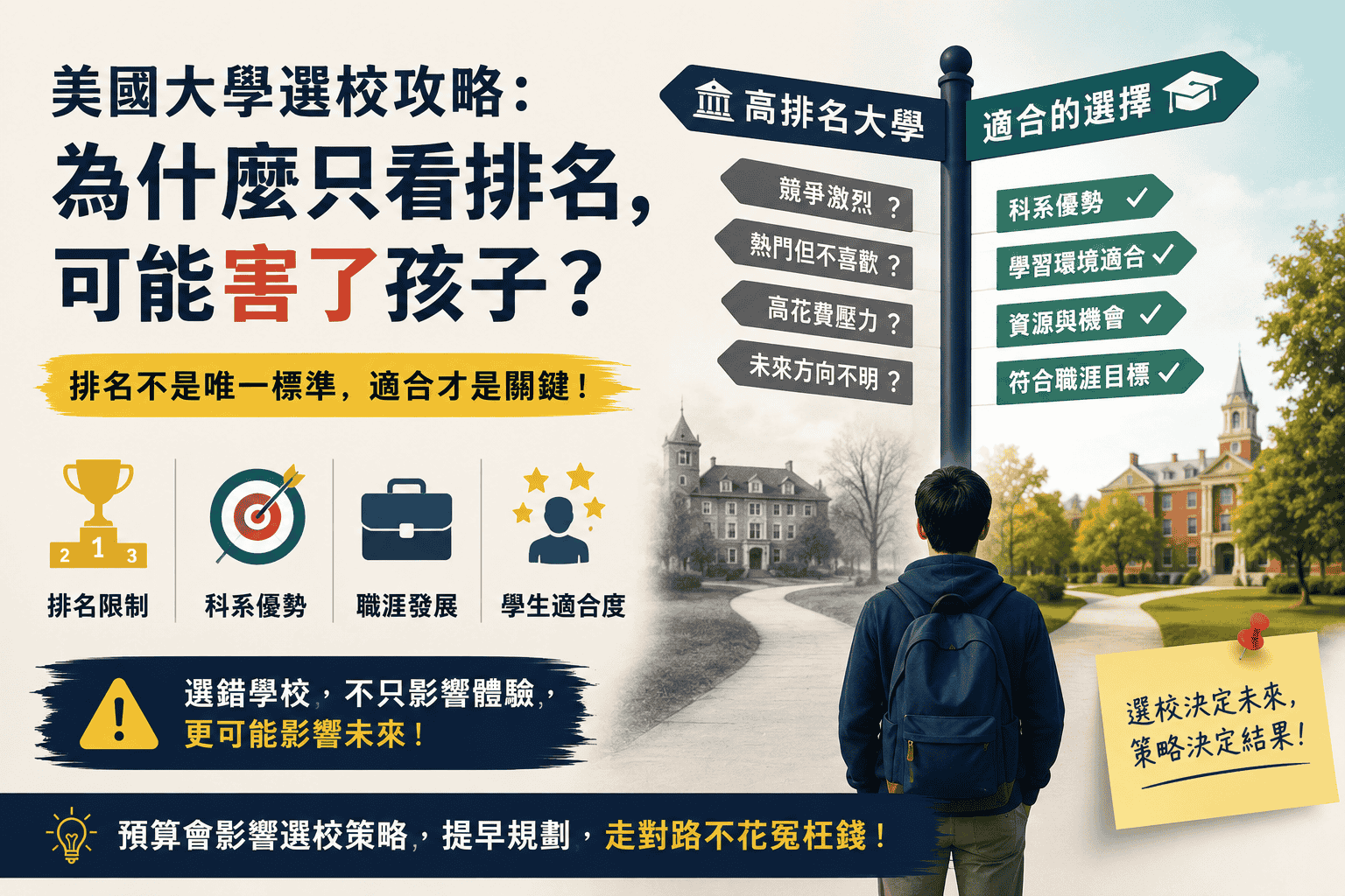 美國大學選校攻略：為什麼只看排名，可能害了孩子？
