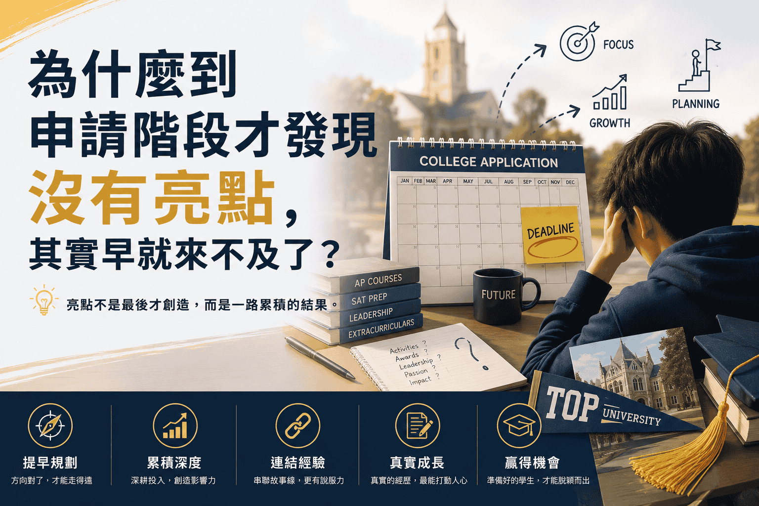 為什麼到申請階段才發現沒有亮點，其實早就來不及了？