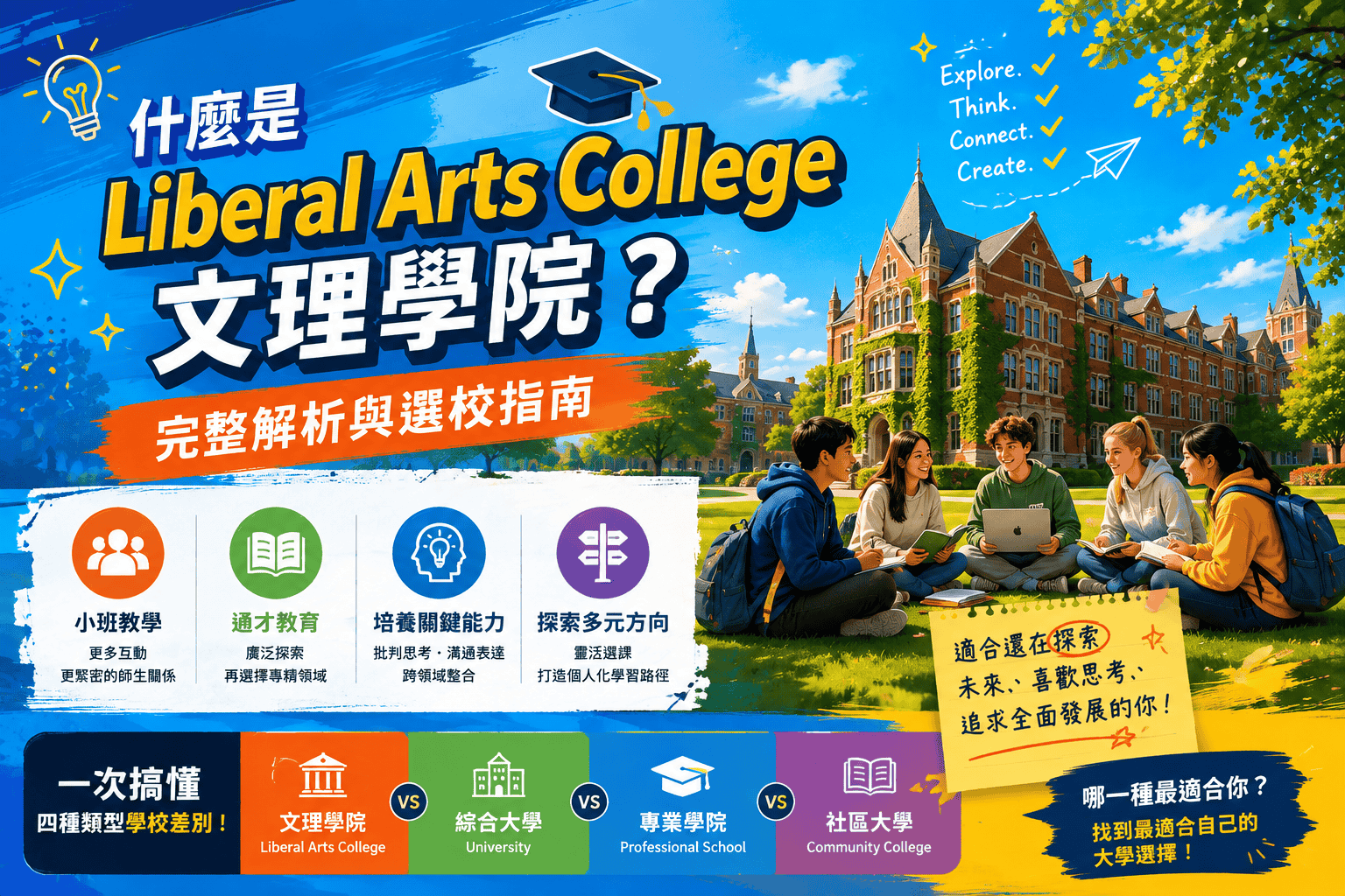 什麼是 Liberal Arts College（文理學院）？與 University 差在哪？完整選校指南
