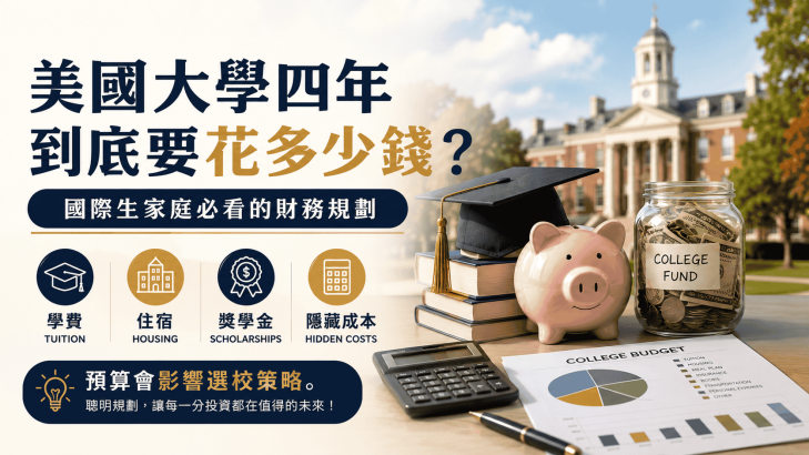 美國大學四年到底要花多少錢？國際生家庭必看的財務規劃：選錯學校，可能多花數百萬